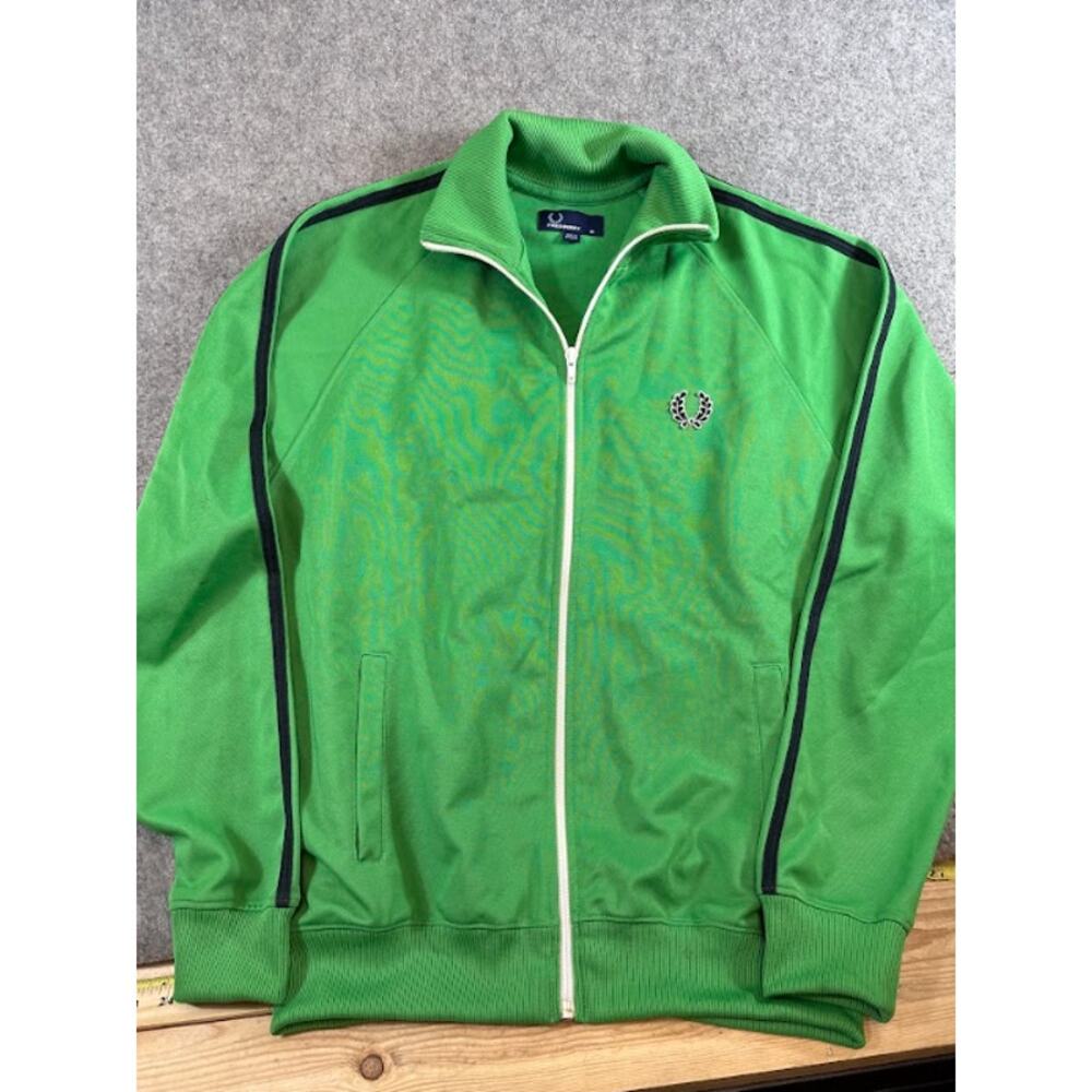 VTG Fred Perry Track Jacket Mens Medium Embroidered Laurel Wreath Full Zip Retro